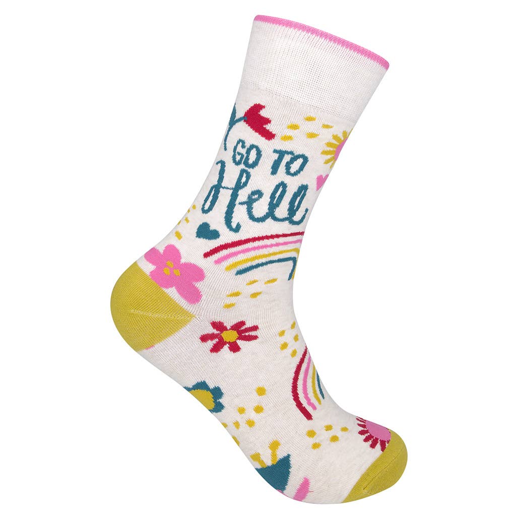 Go to Hell Socks | Curse Word Socks | Funny Unisex Socks - HER Home Design Boutique